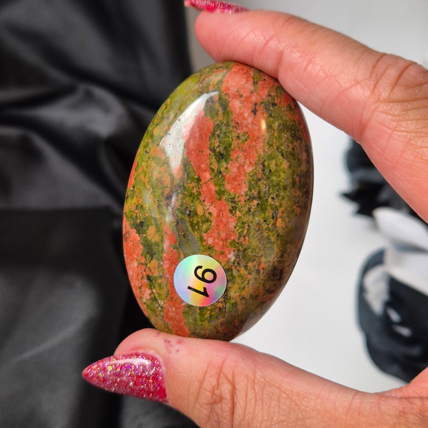 Unakite palmstone 91