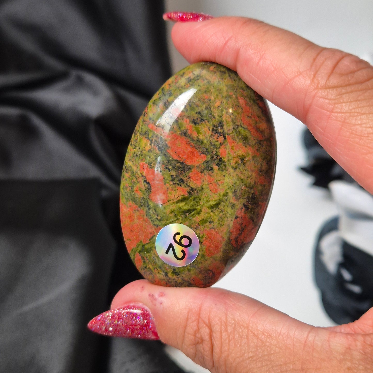 Unakite palmstone 92