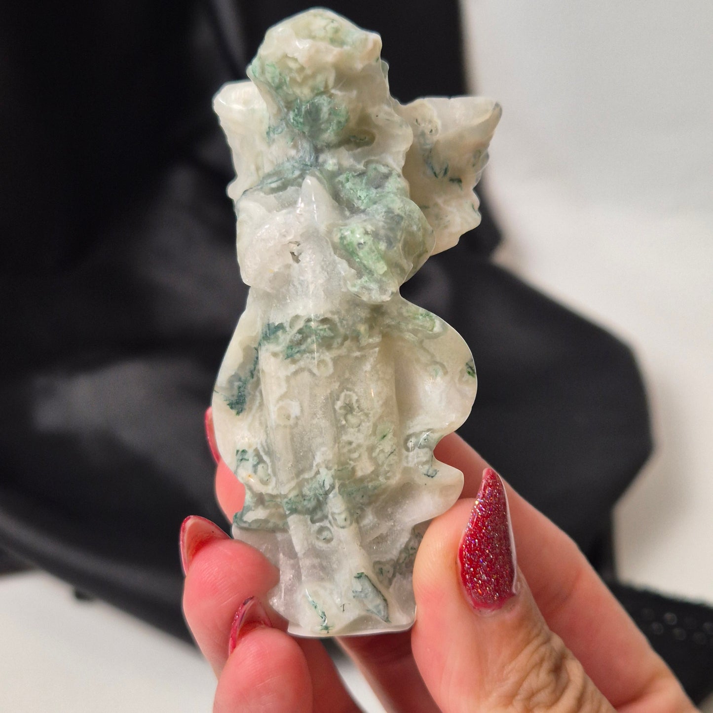 Moss agate angel 1
