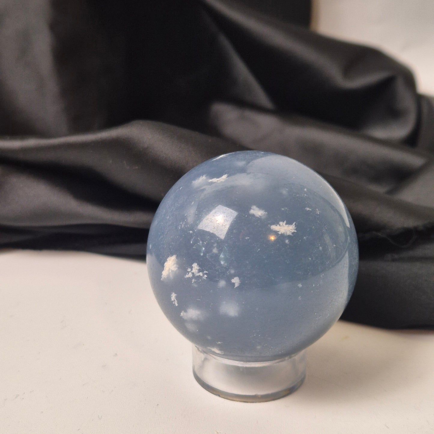 Snowflake Angelite sphere 4 (new find)