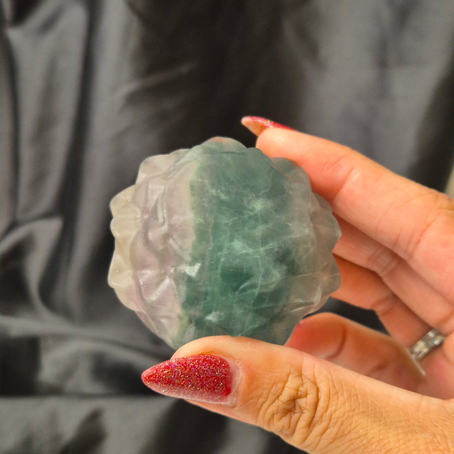 Fluorite buddha on lotus set