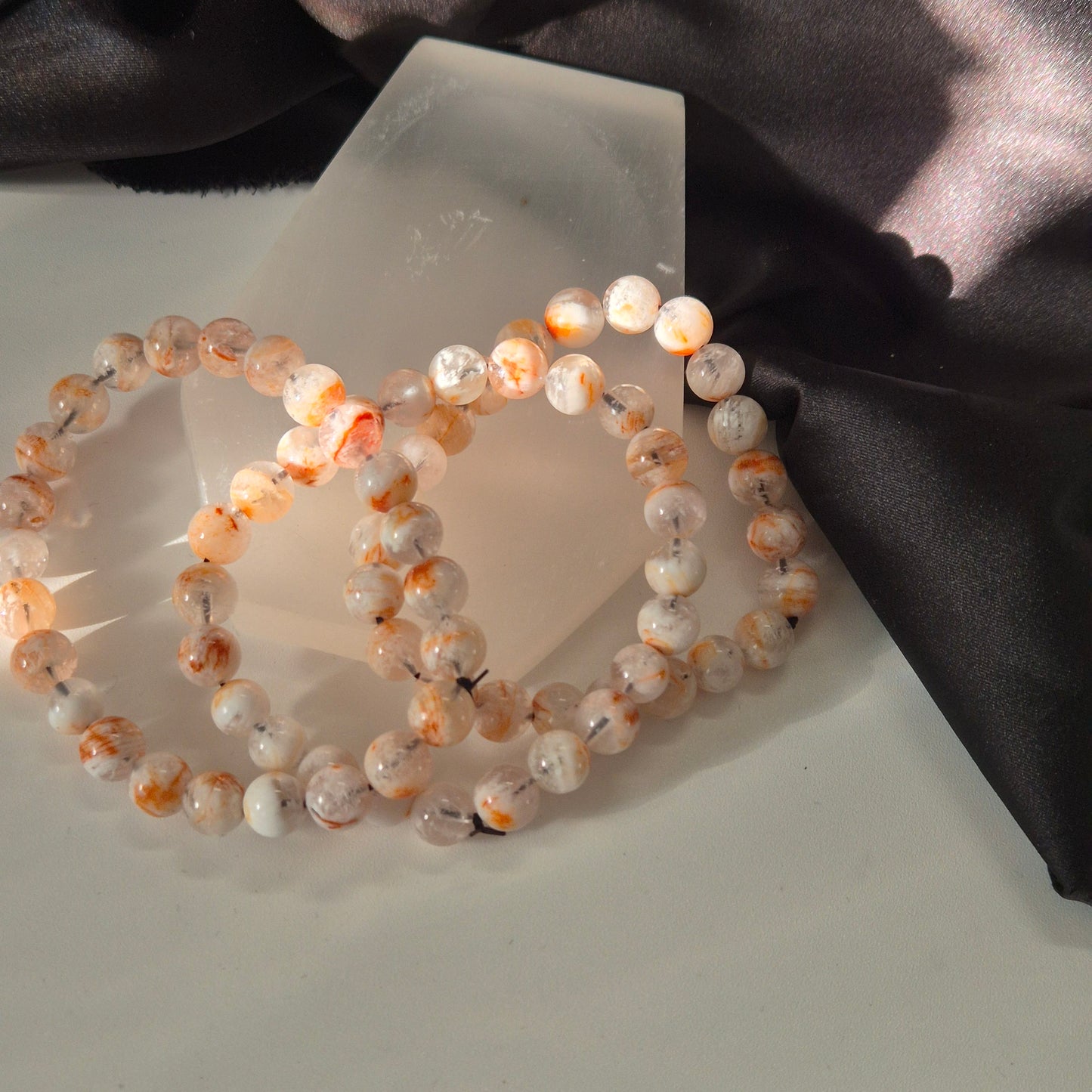 Rosequarts / lodolite bracelet (rare)