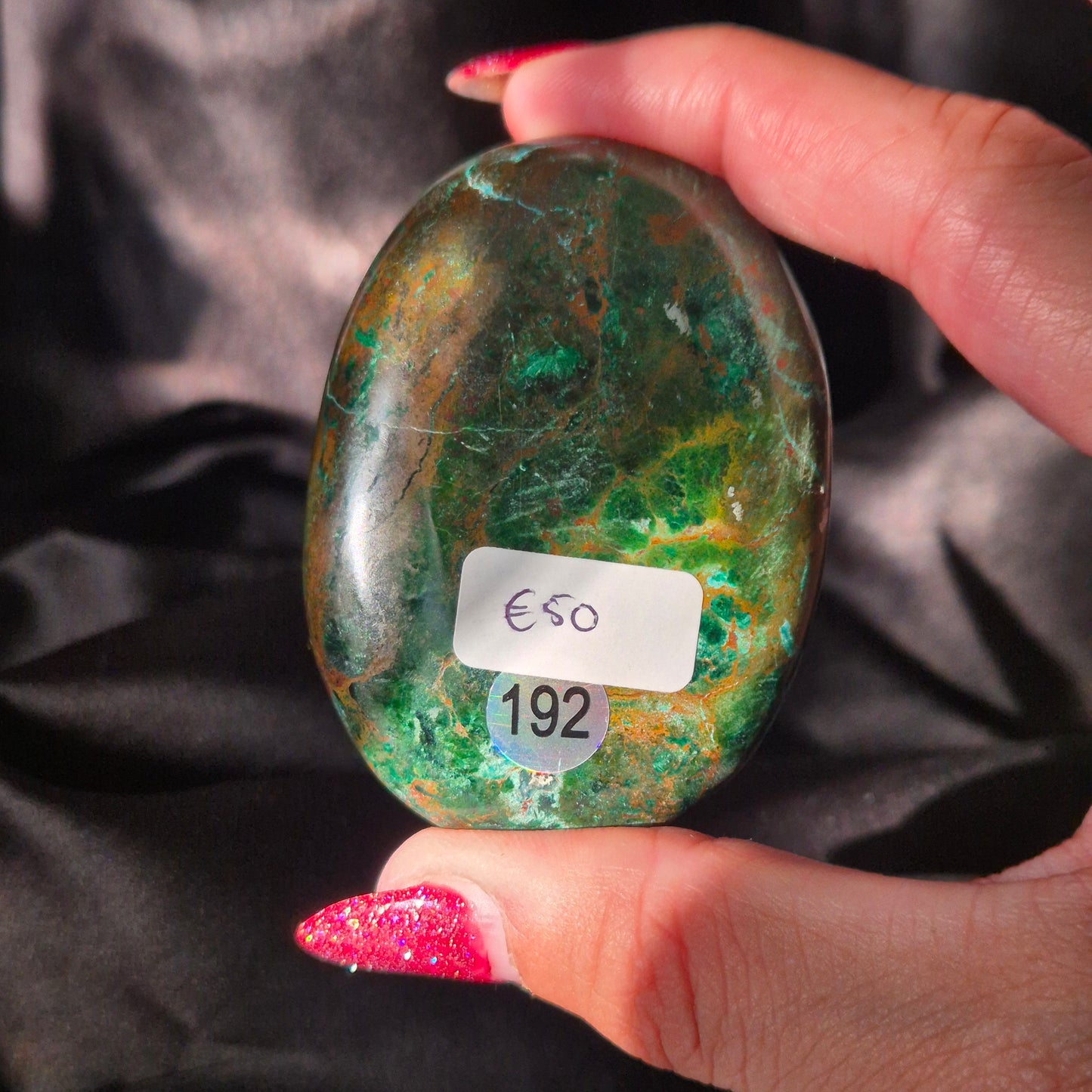 Australian malachite / chrysocolla palm 192
