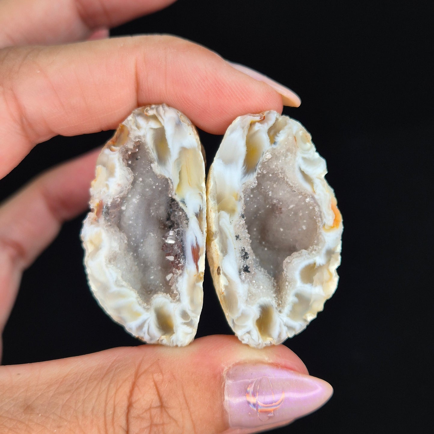 Druzy agate set big 6