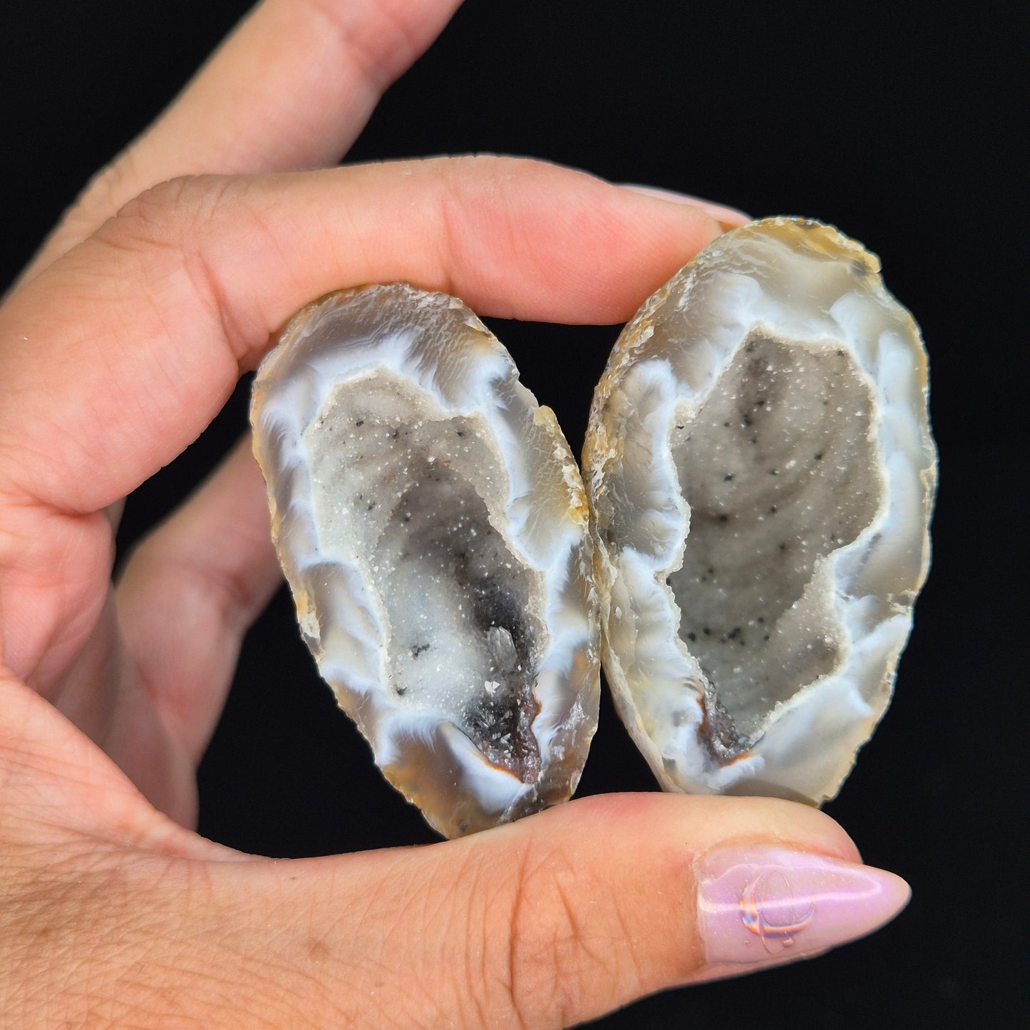 Druzy agate set big 10