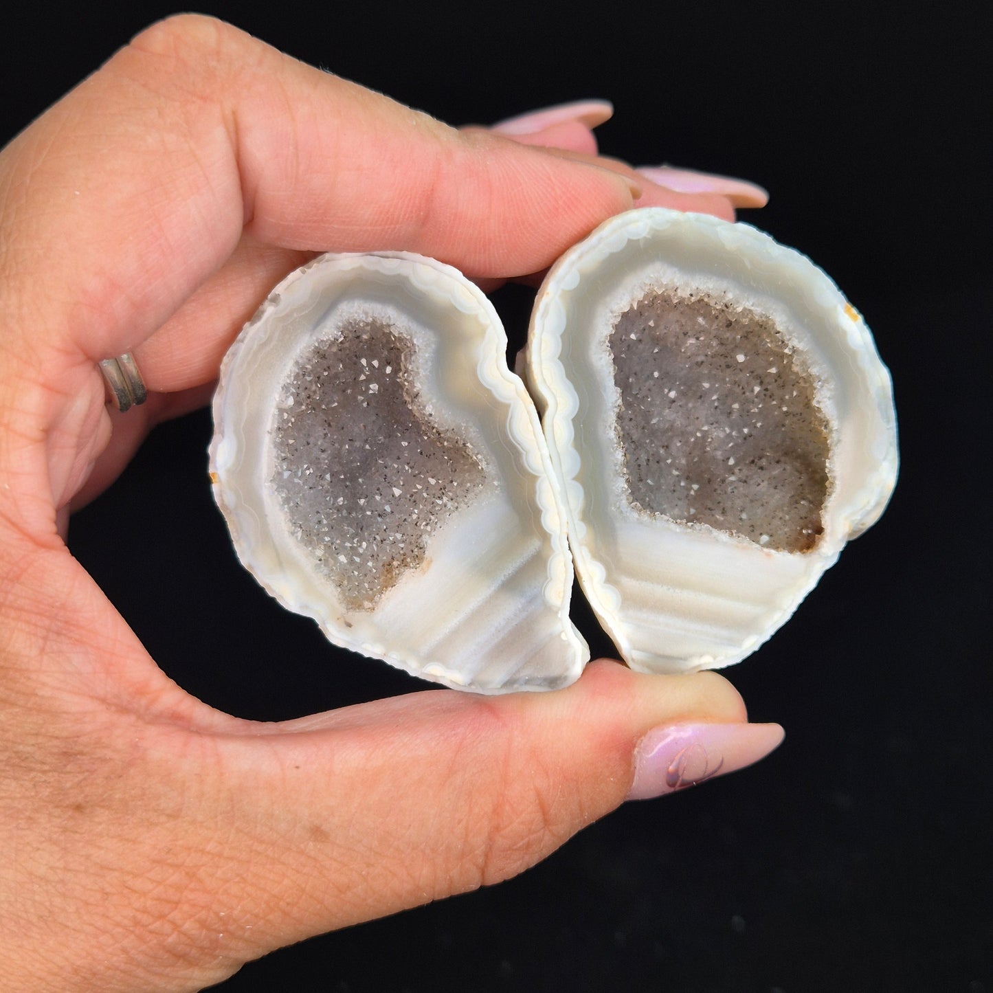Druzy agate set big 11