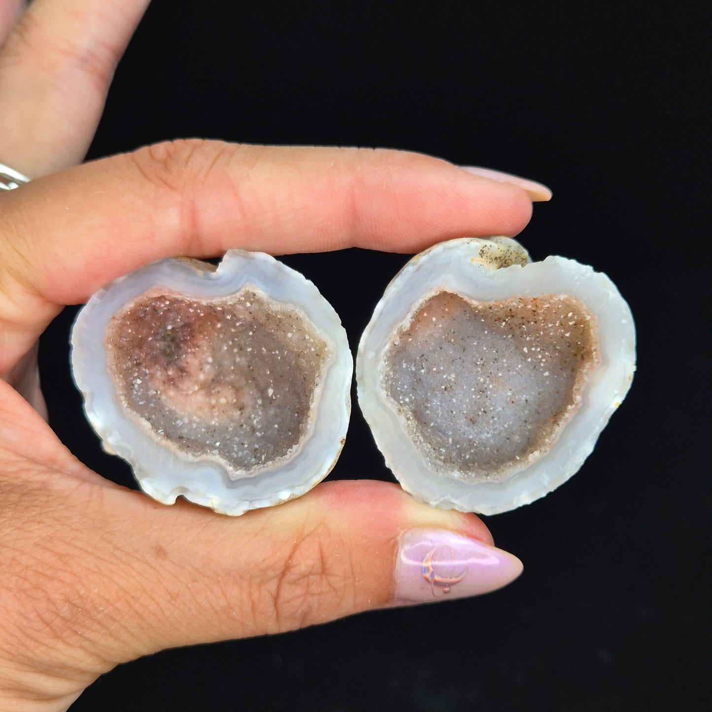 Druzy agate set big 12