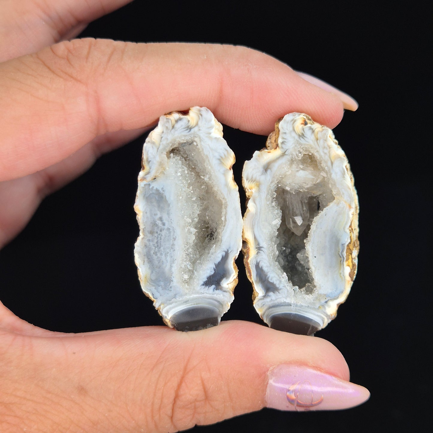 Druzy agate set big 15
