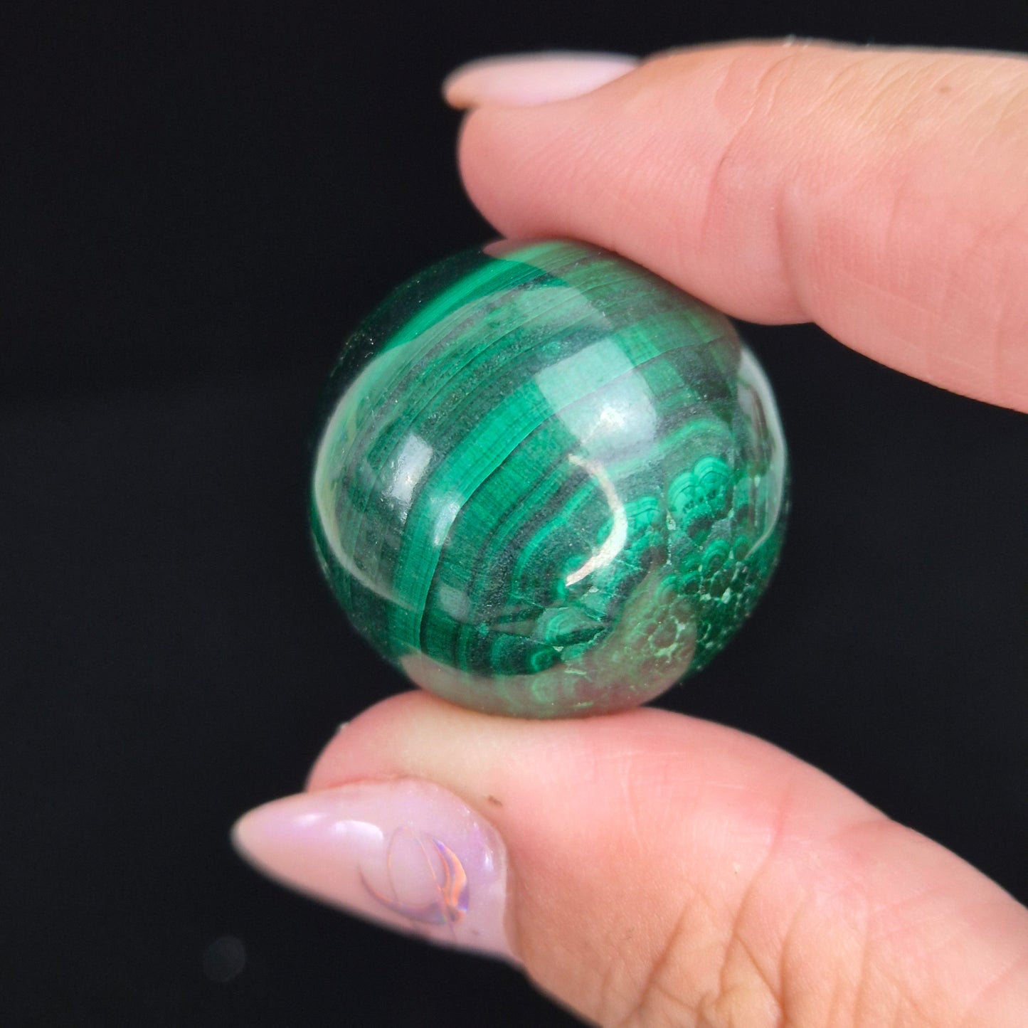 Velvet malachite sphere 1