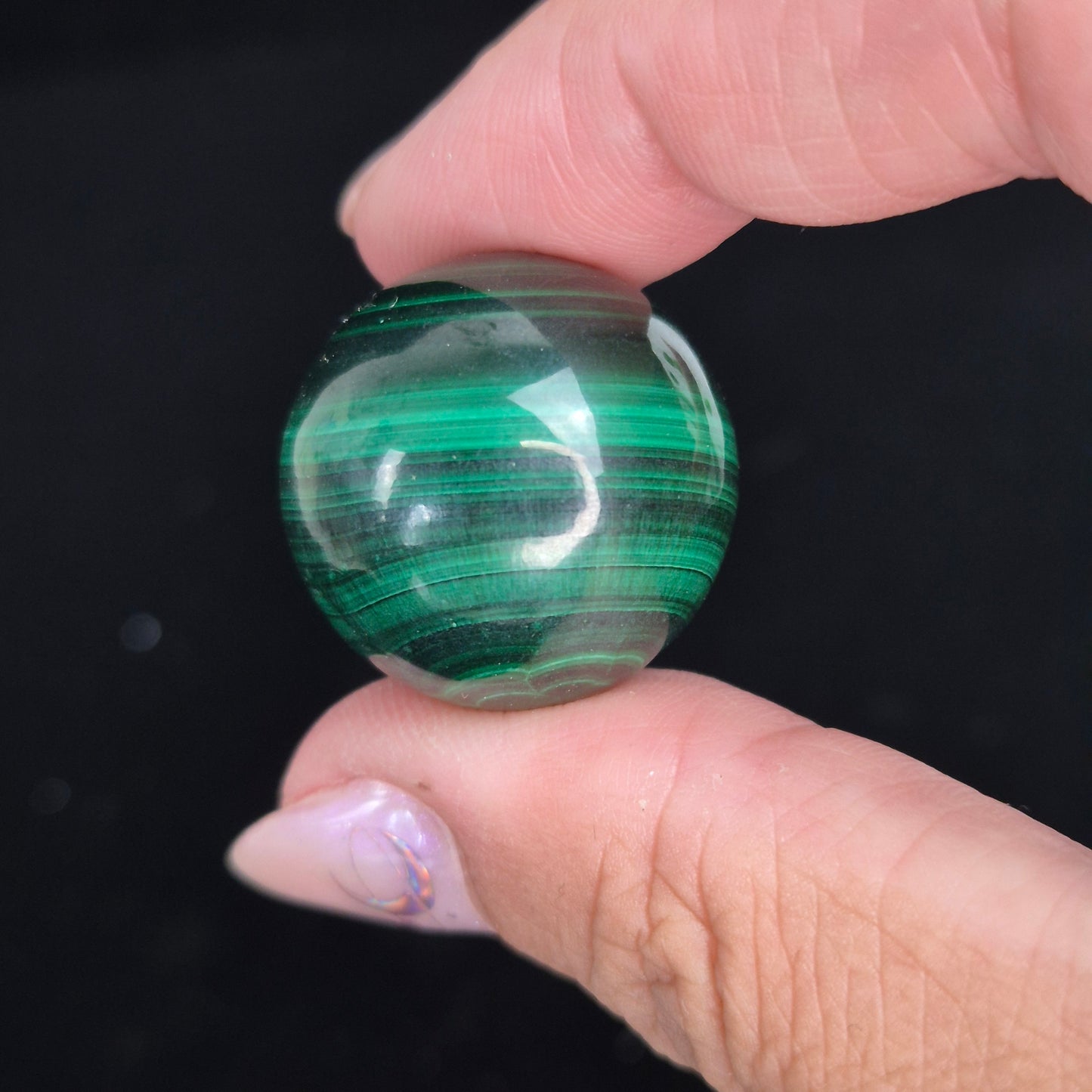 Velvet malachite sphere 2