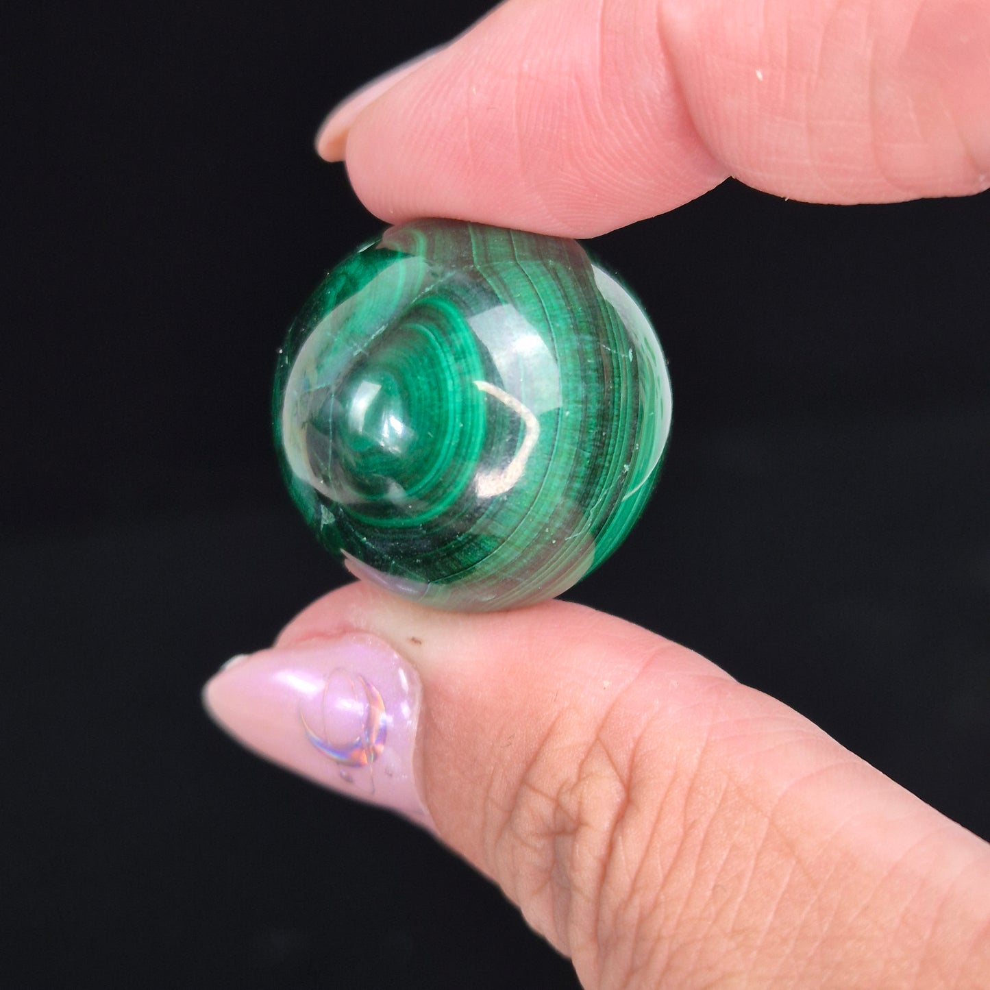 Velvet malachite sphere 3