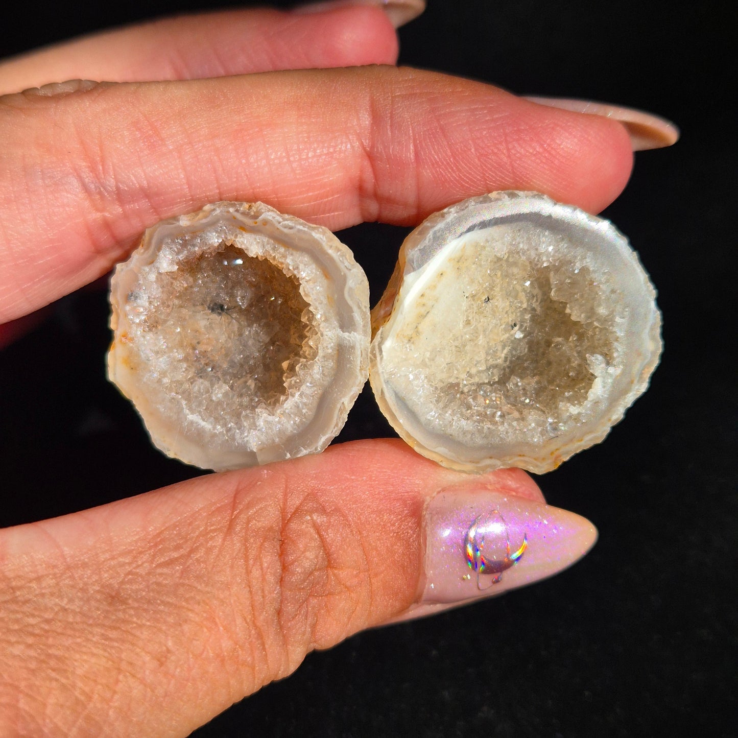 Druzy agate set small 1