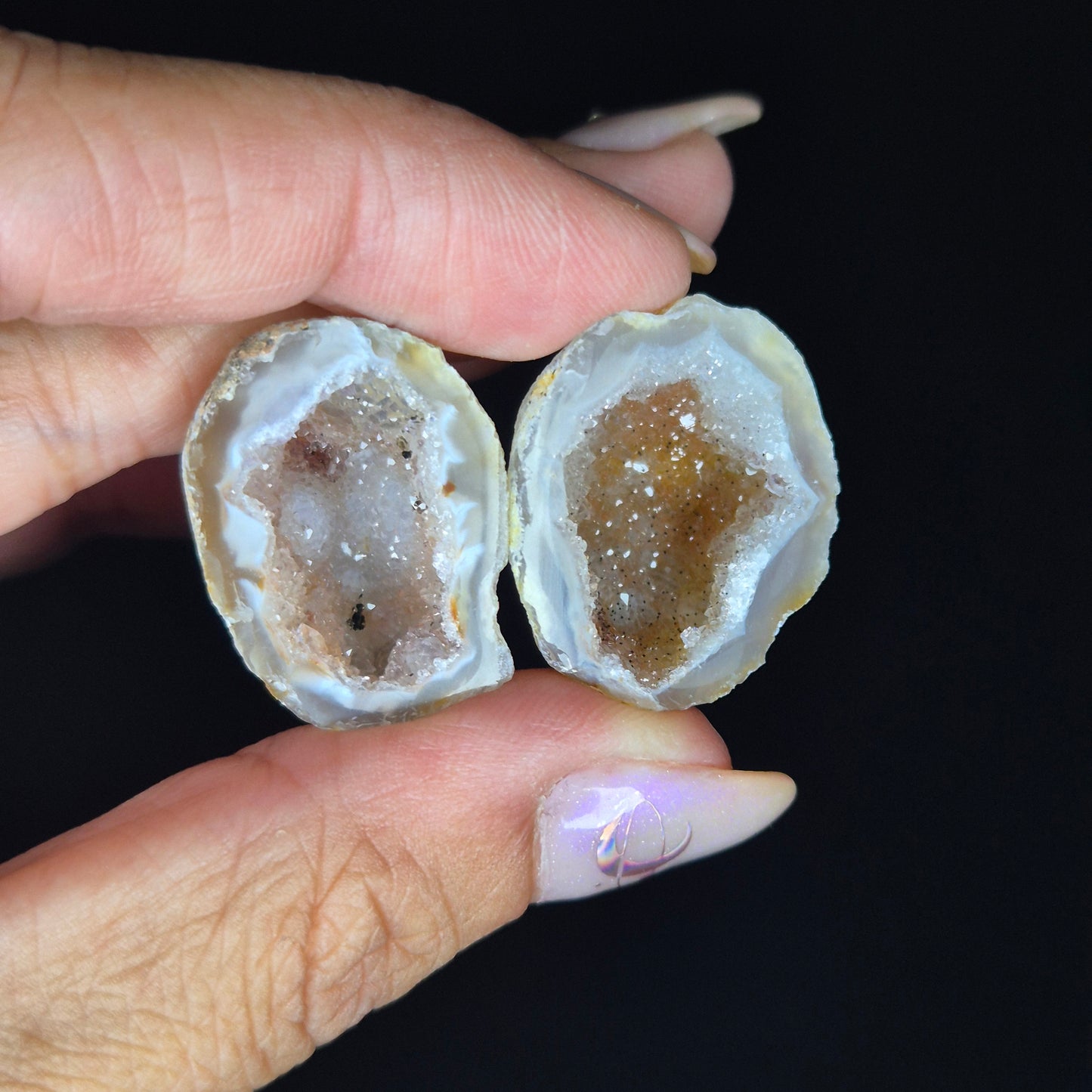 Druzy agate set small 13