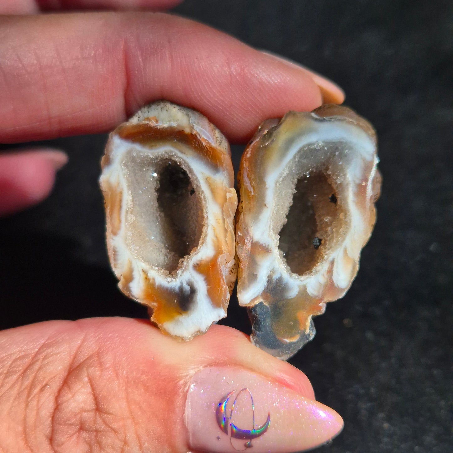 Druzy agate set small 15