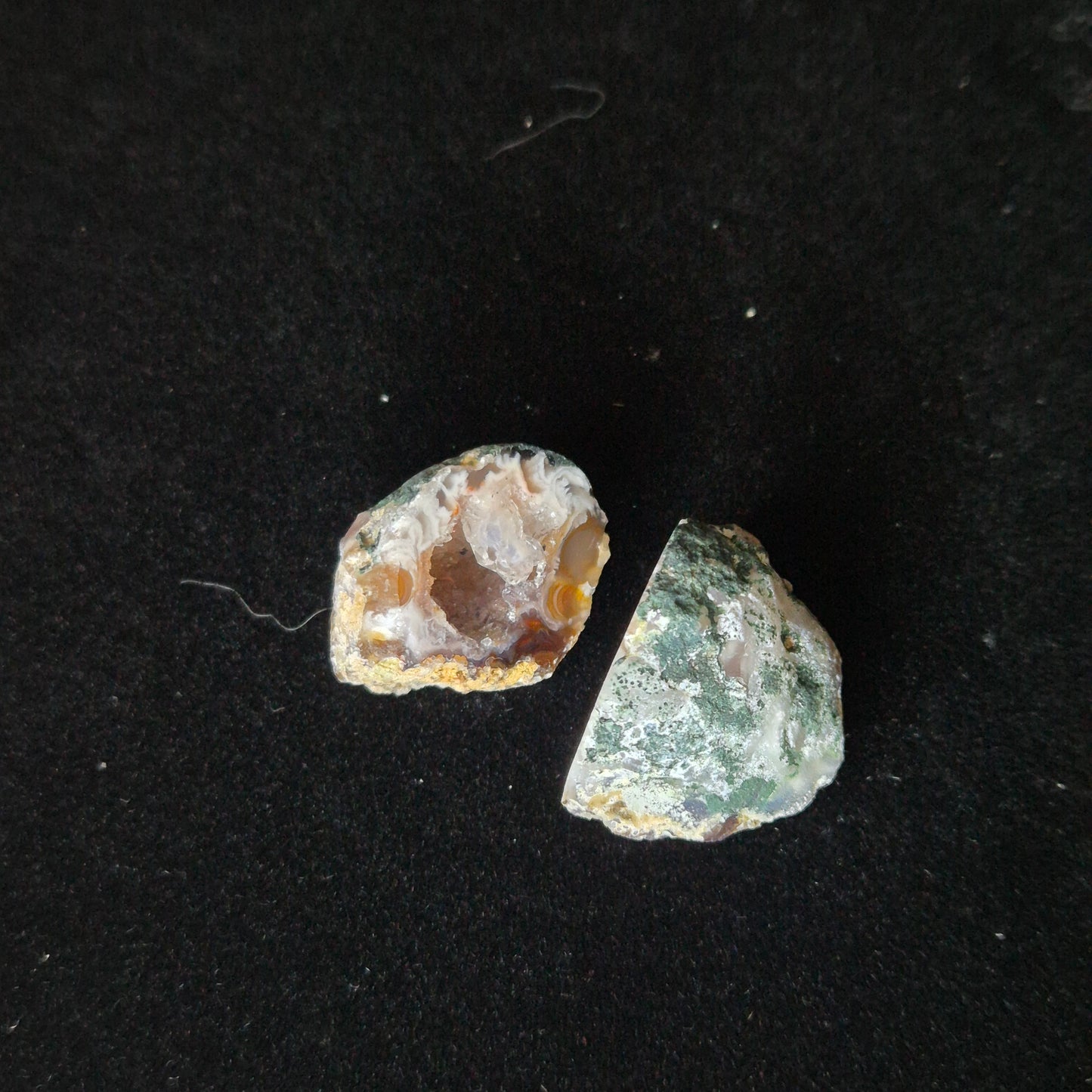Druzy agate set small 18