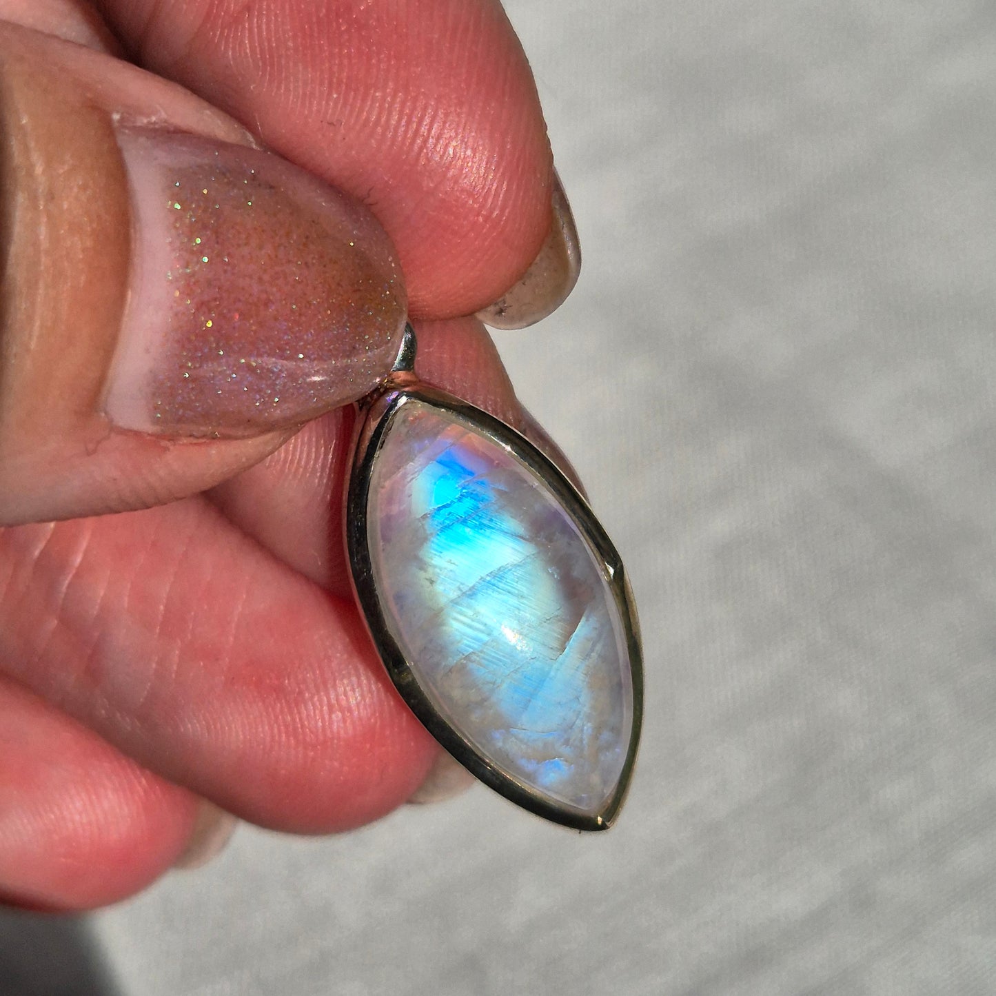 Rainbow moonstone necklace 1