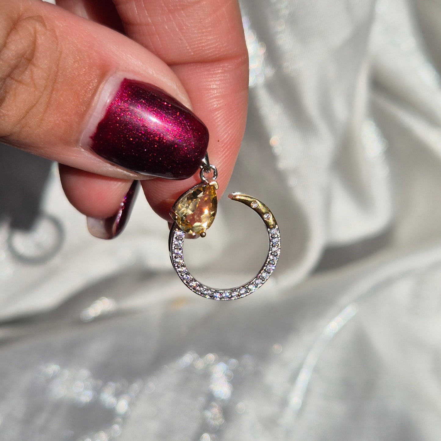 Citrine snake necklace