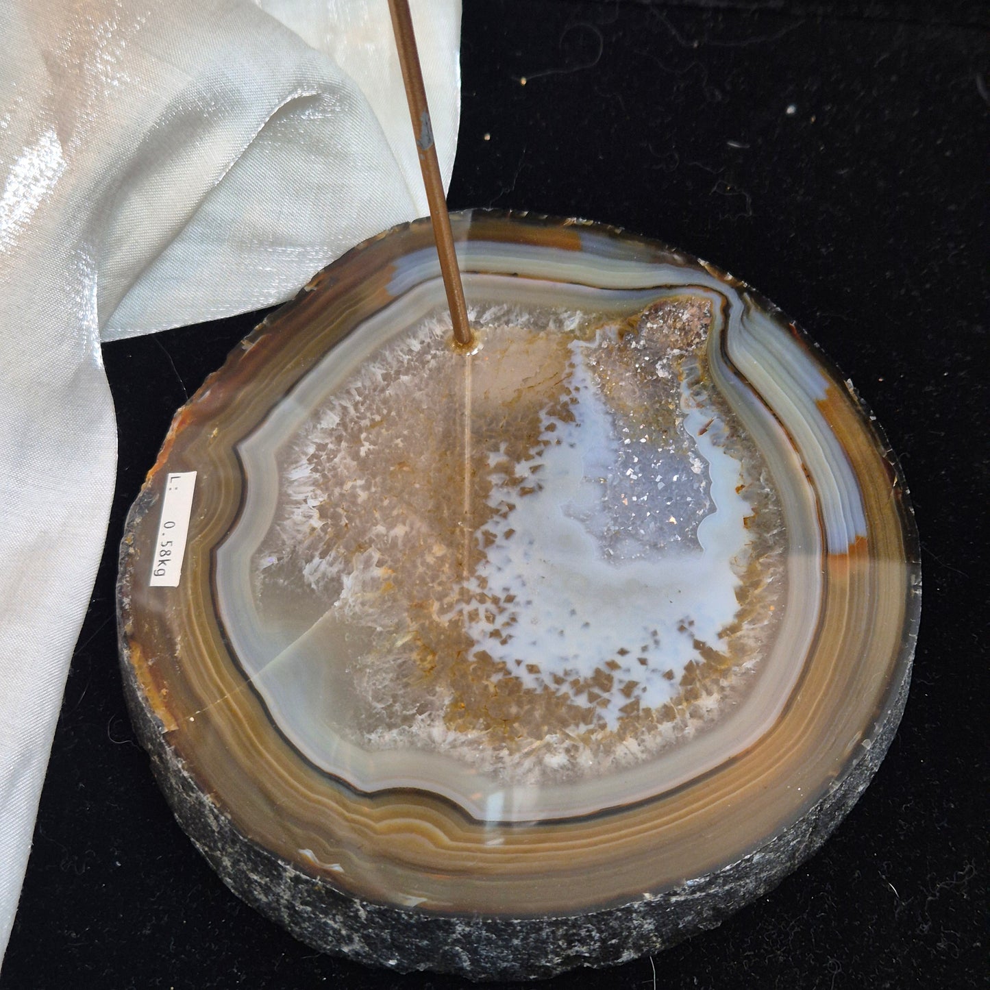 agate / quarts candleholder 7