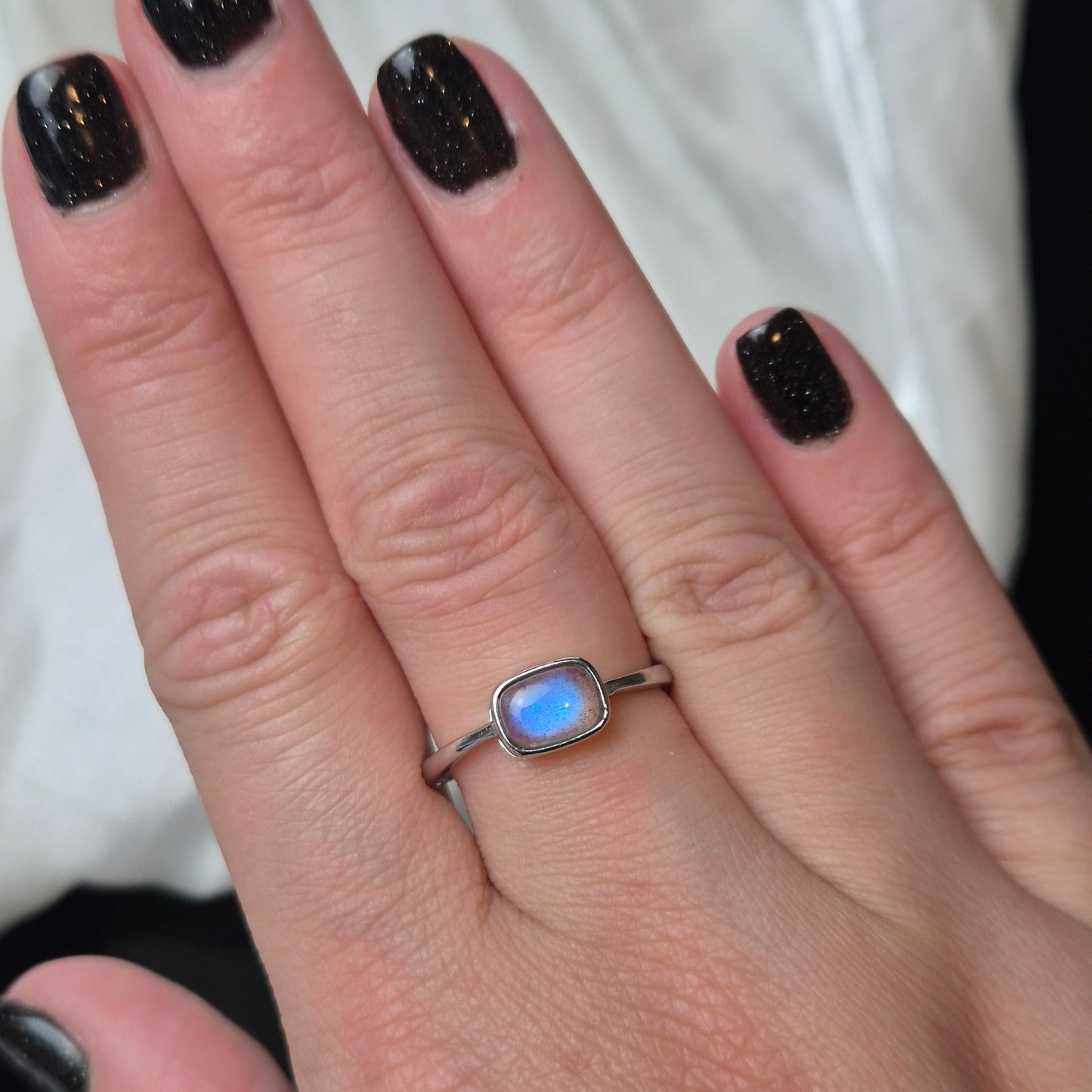 Labradorite ring simple