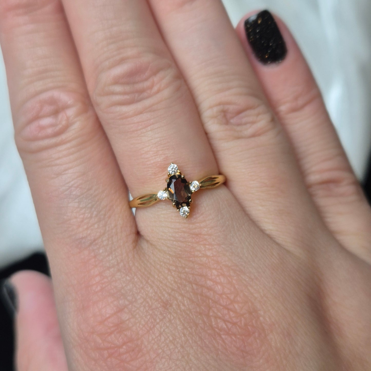 Smokey quarts ring "princess"