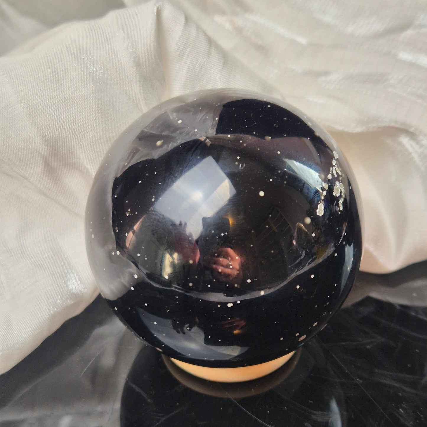 Stardust obsidian sphere 1