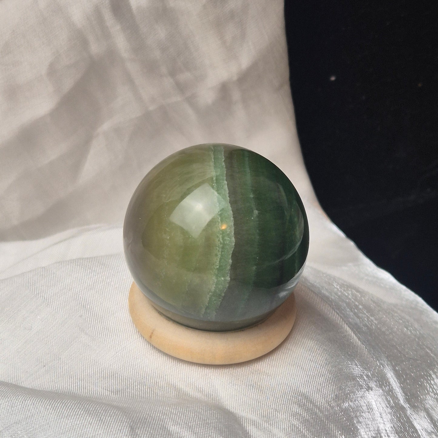 Dark green fluorite sphere 6