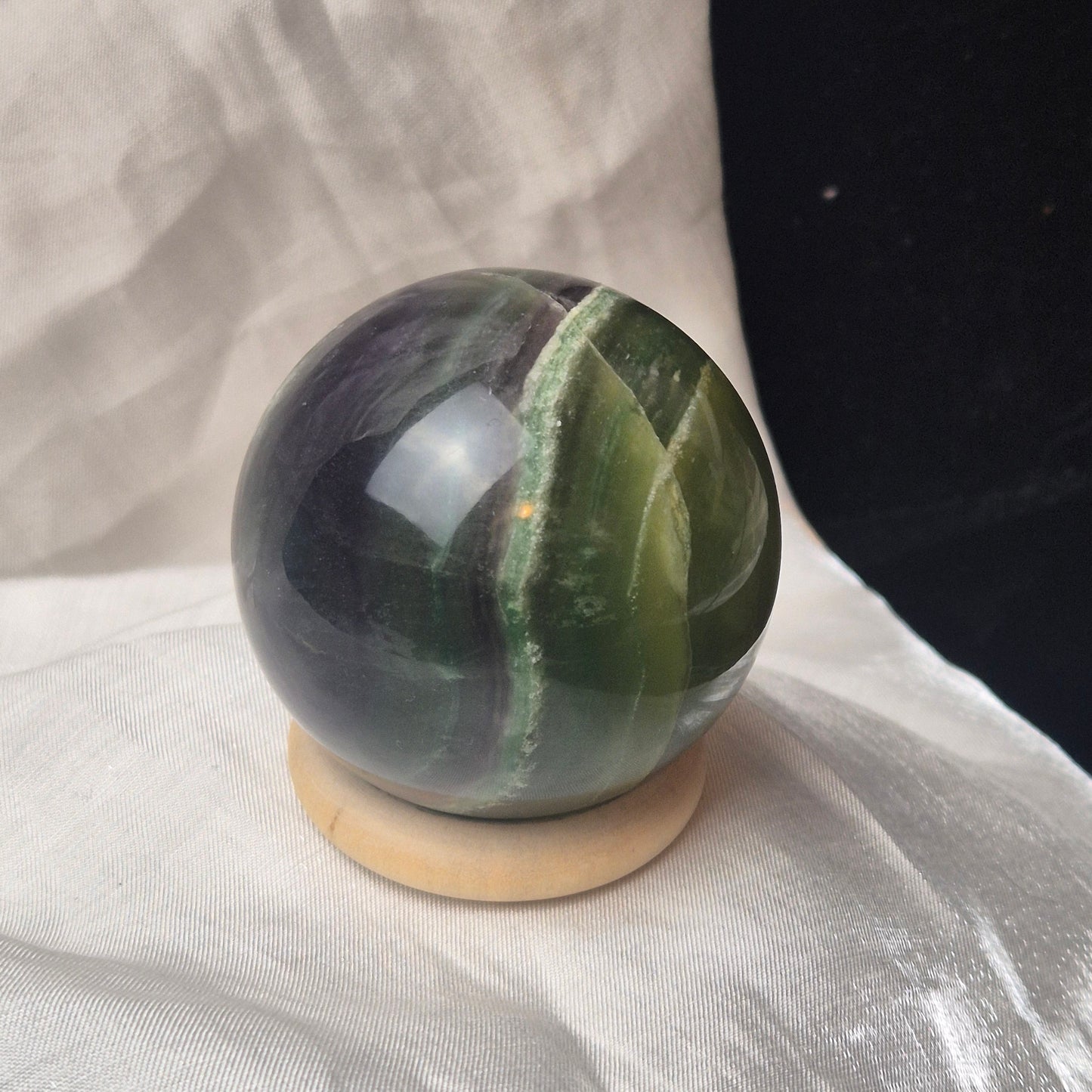 Dark green fluorite sphere 8