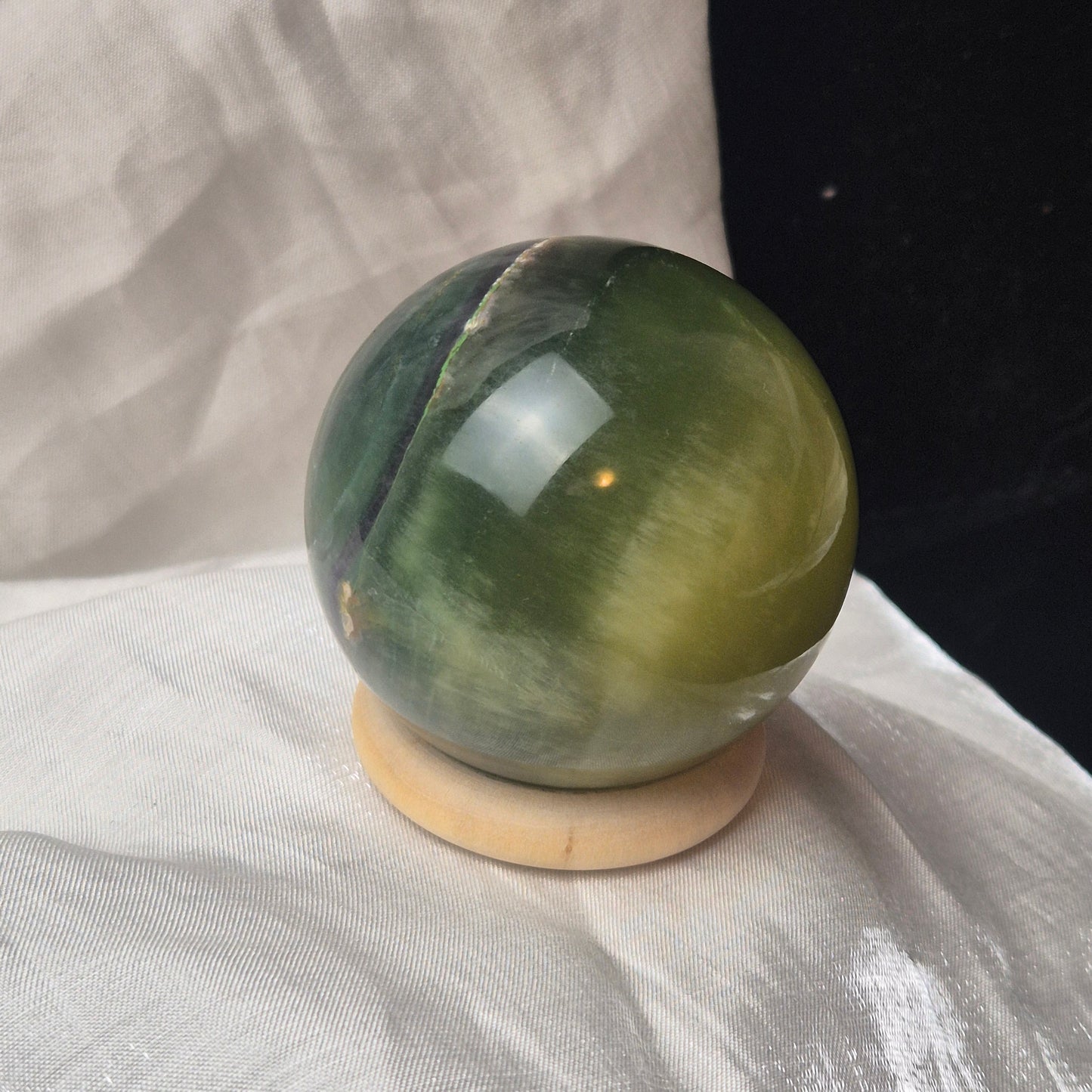 Dark green fluorite sphere 9