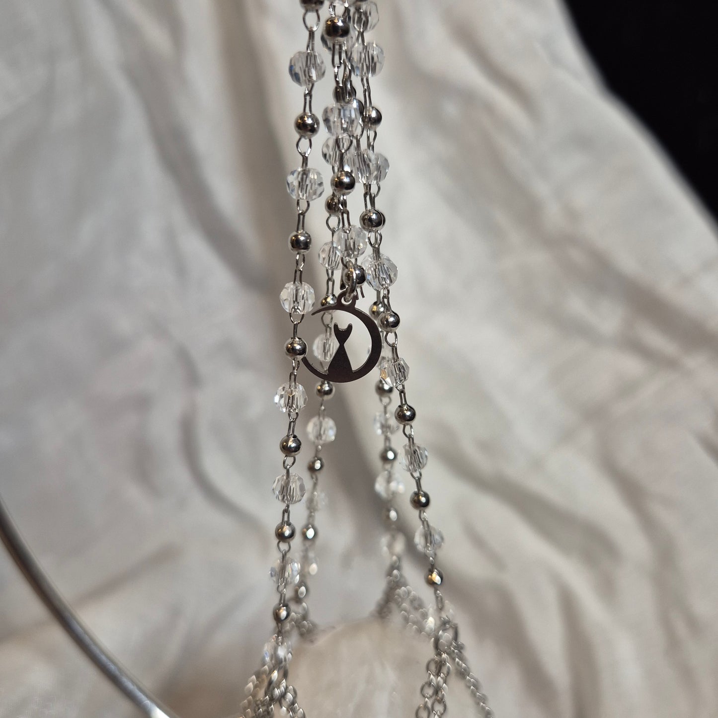 Sphereholder with net silver