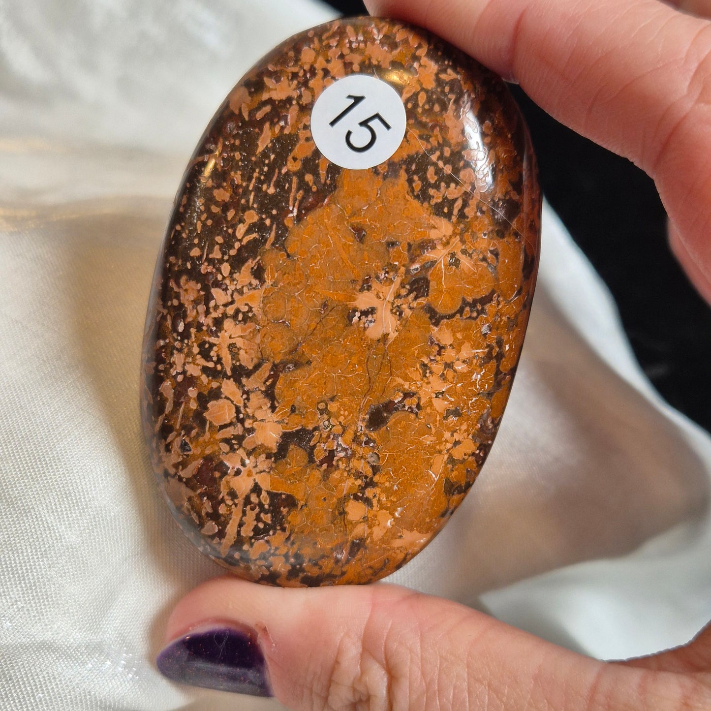 Starburst jasper palmstone 15