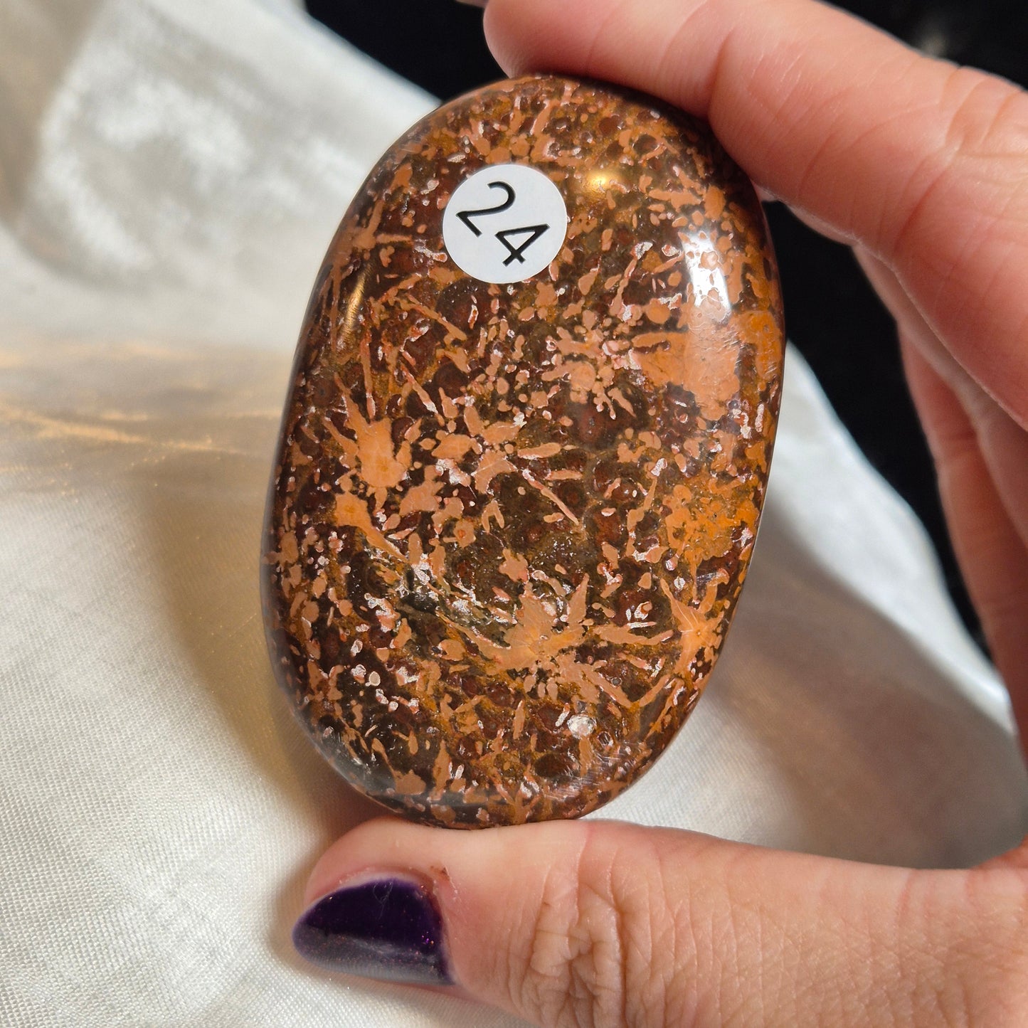 Starburst jasper palmstone 24