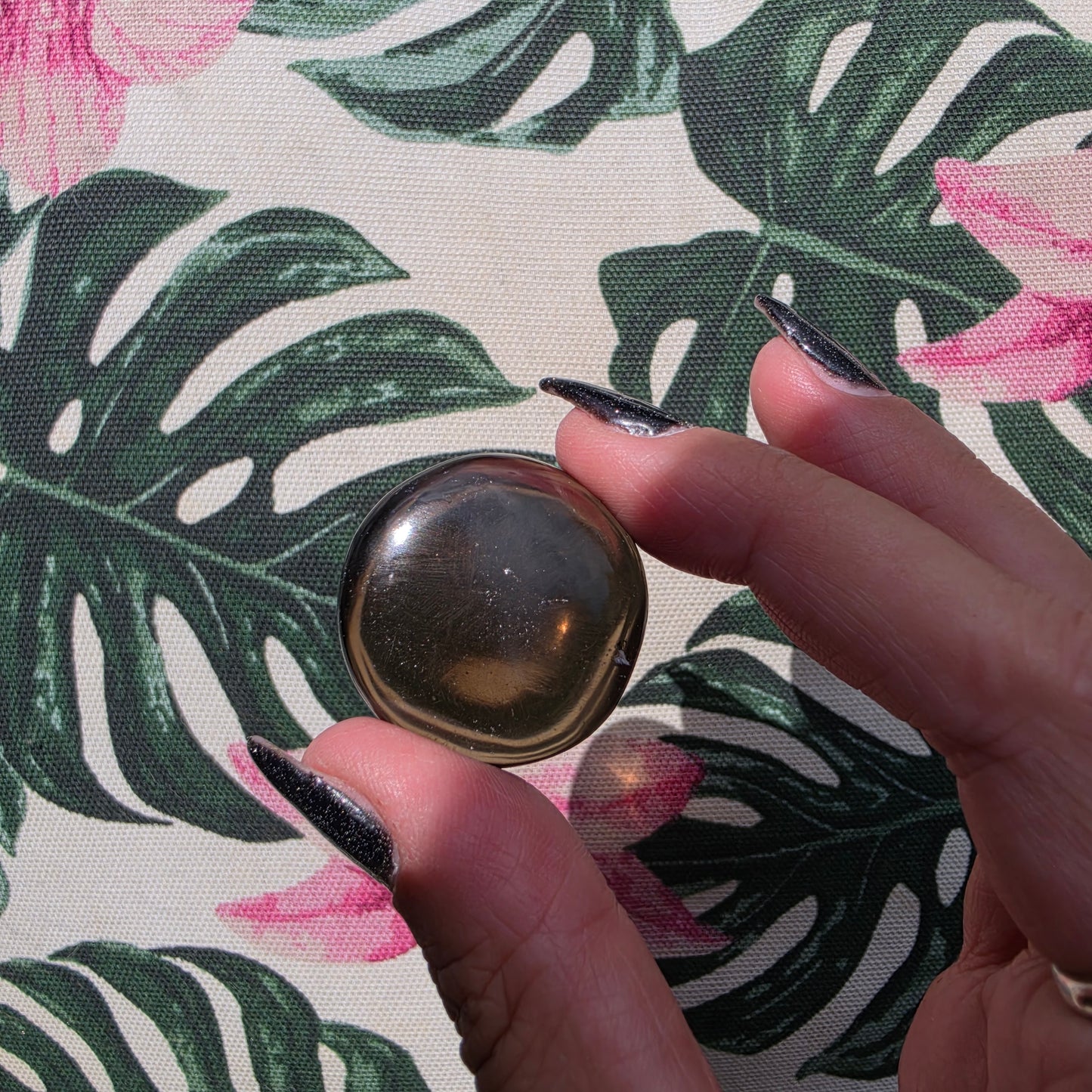 Smokey quarts coin