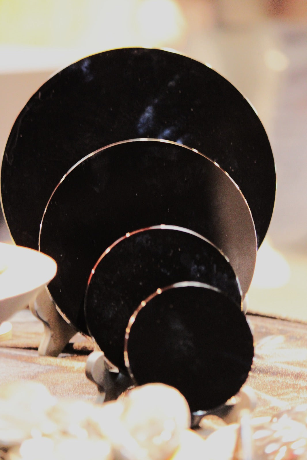 Black obsidian scrying mirror