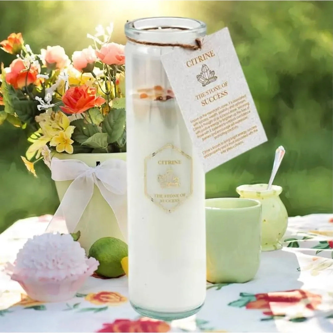 citrine tube candle