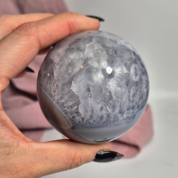 Blue agate / quarts sphere 3
