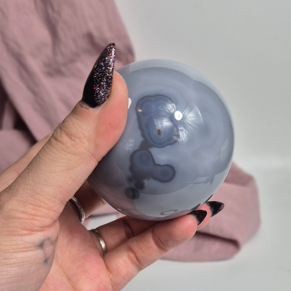 Blue agate / quarts sphere 3
