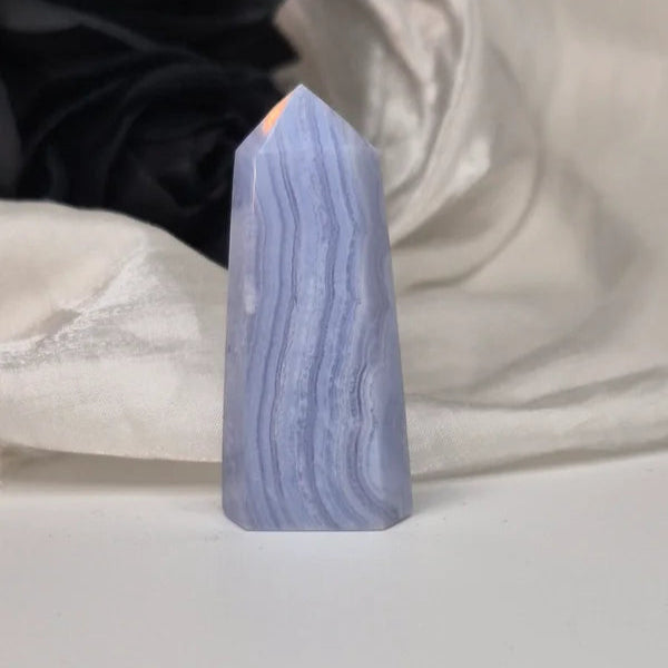 Blue lace agate tower 2