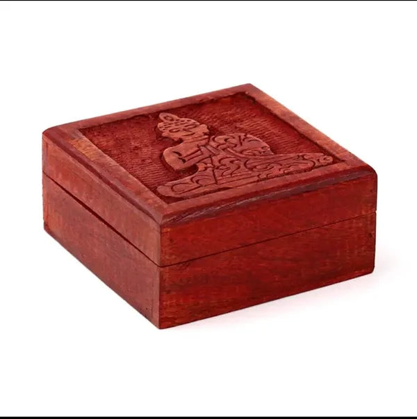 Wooden box Thai Buddha
