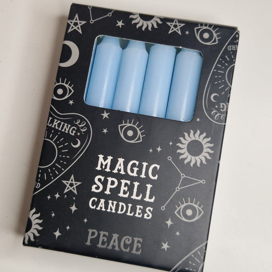 Spell candle light blue