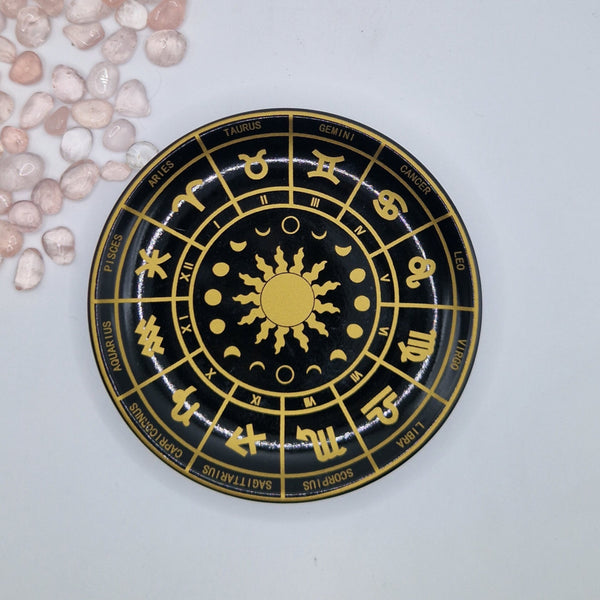 Zodiac trinket dish black