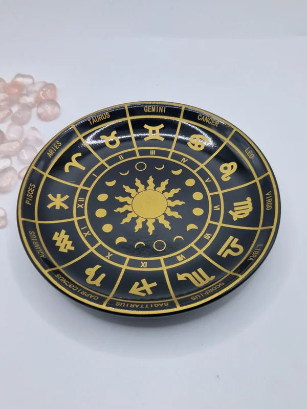 Zodiac trinket dish black