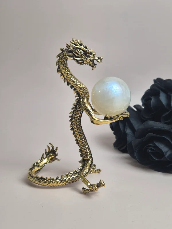 Dragon sphere holder gold