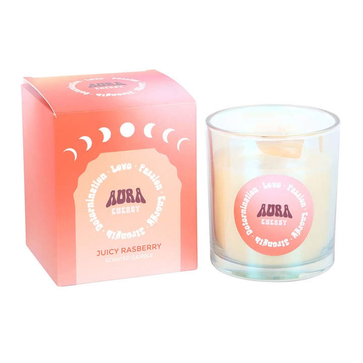 Aura energy candle Juicy Raspberry