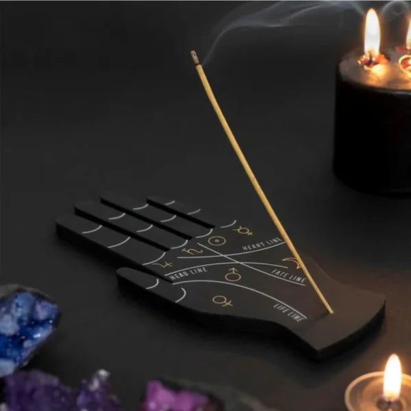 Incense holder palm reader