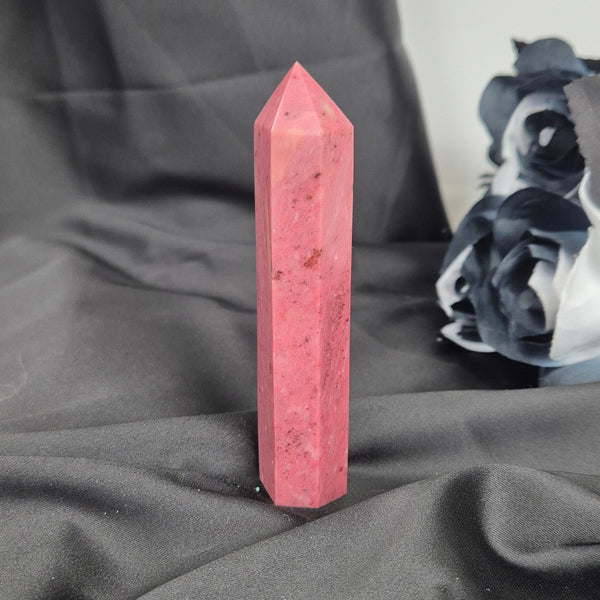 Pink petrified wood tower 4