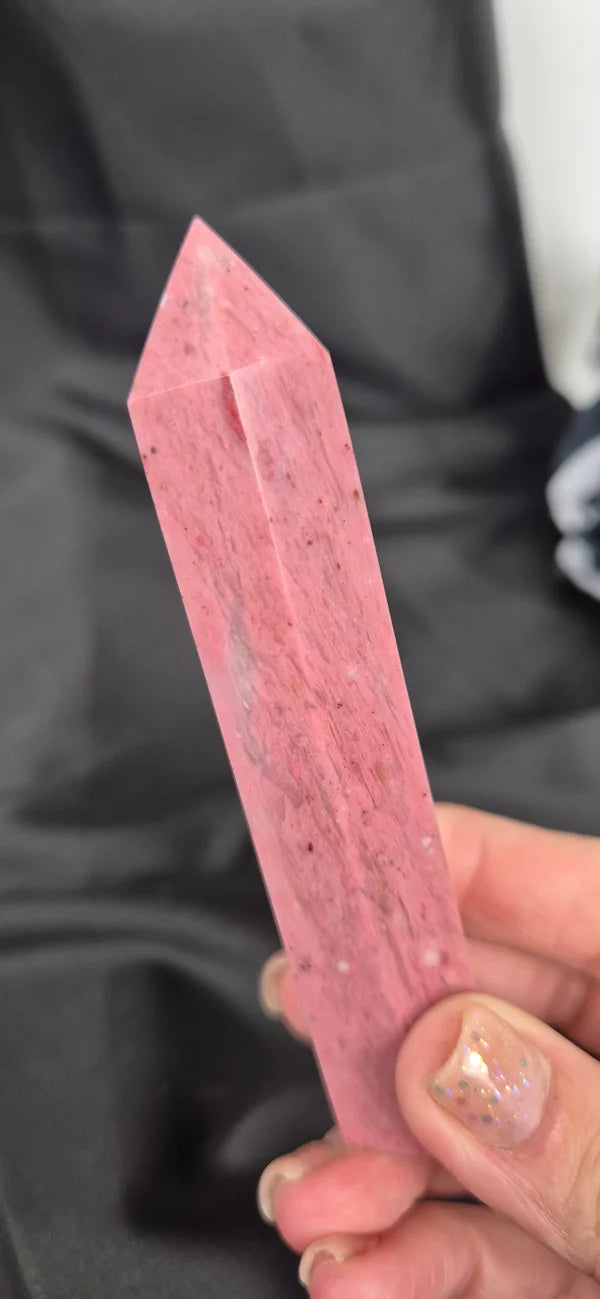 Pink petrified wood tower 2