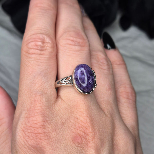 Charoite ring 1
