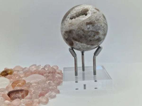Sphere holder silver small