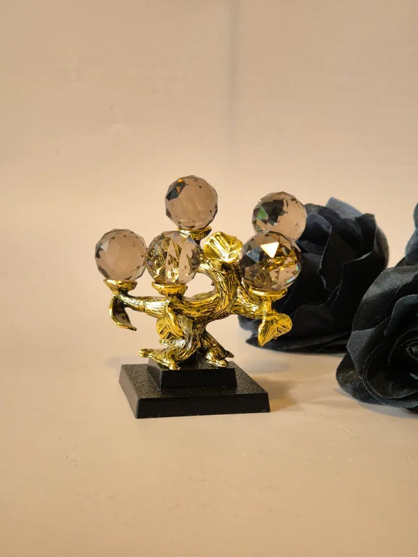 Mini sphere holder tree gold