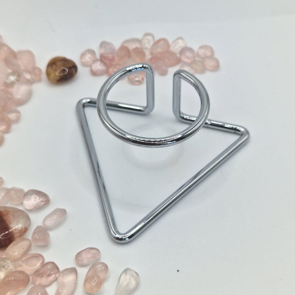 Triangle sphereholder silver